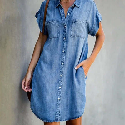 Camilla | Elegant Denim Shirt Dress