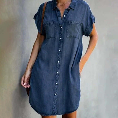 Camilla | Elegant Denim Shirt Dress