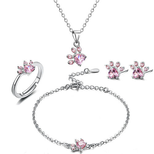 Rose Paw Love Set – 4-dels Glitter Kollektion