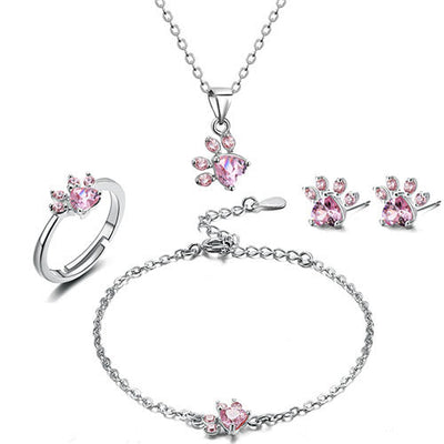 Rose Paw Love Set – 4-dels Glitter Kollektion