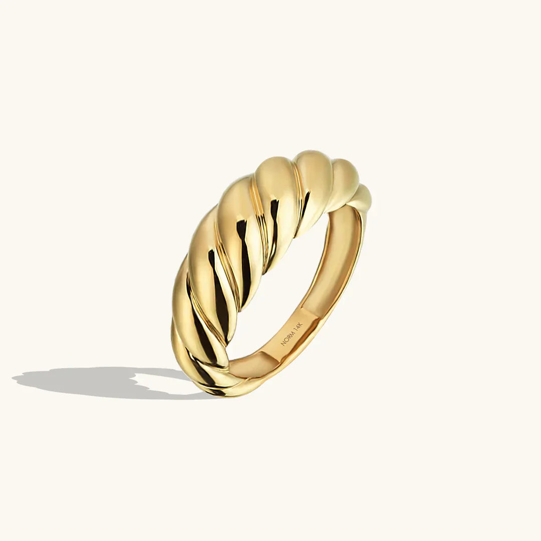 Guld Croissant Ring