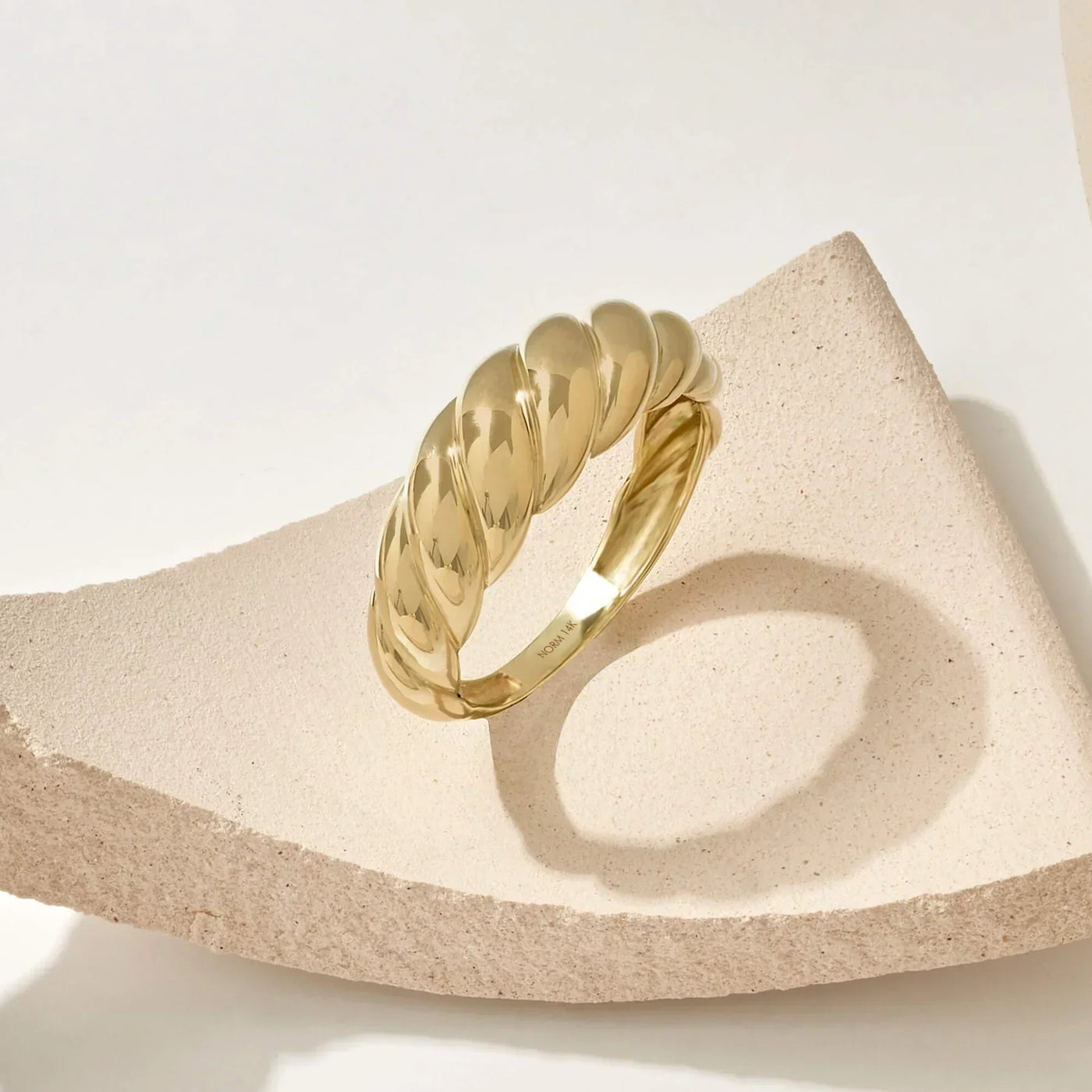 Guld Croissant Ring