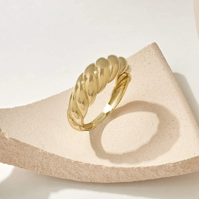 Guld Croissant Ring
