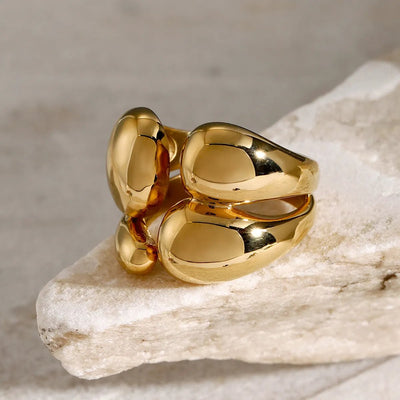 Guld Boble Moderne Ring – Fitton