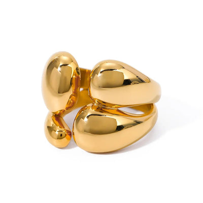 Guld Boble Moderne Ring – Fitton