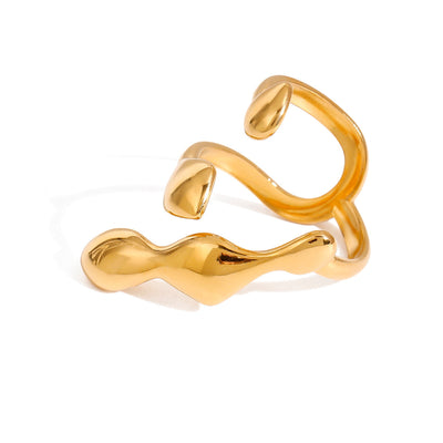 Geometrisk åben ring i guld – Hamond