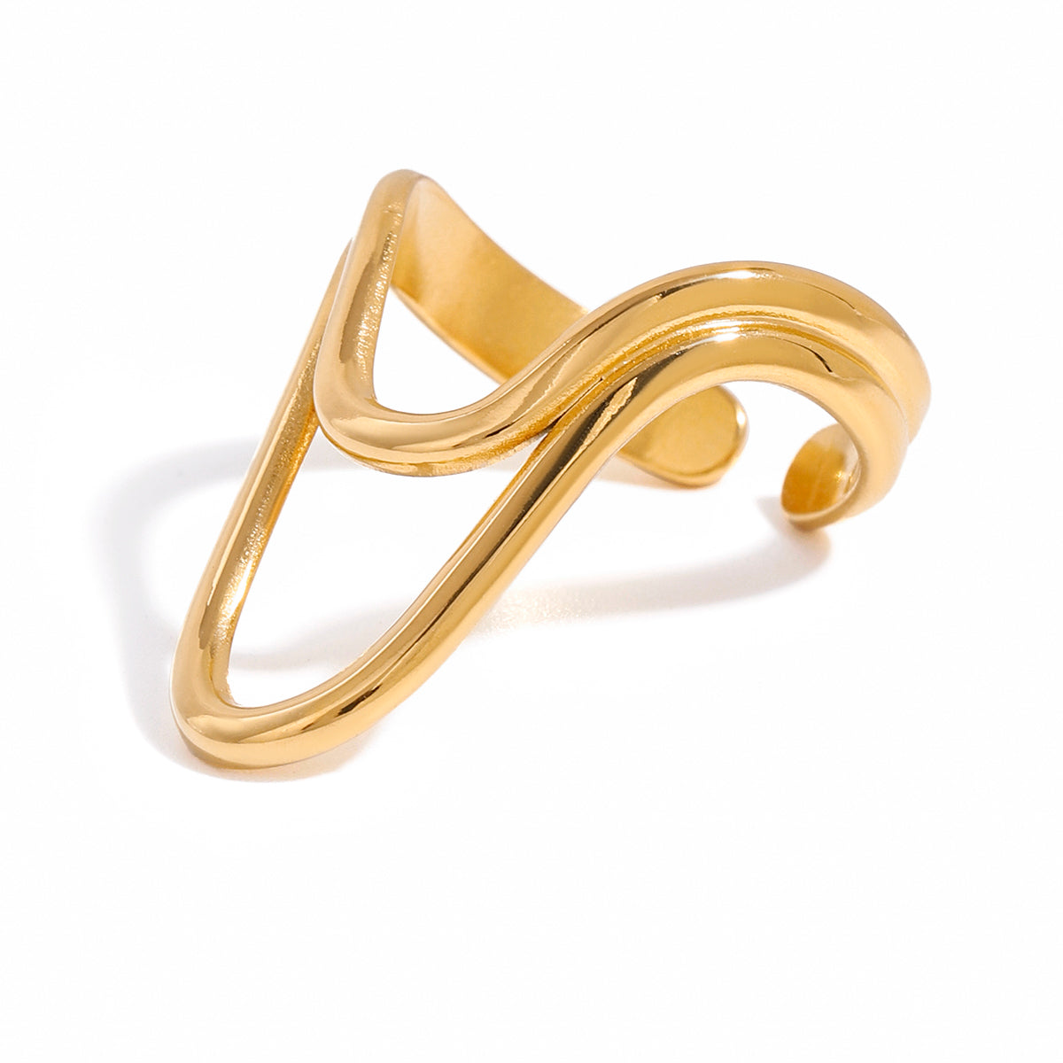 Elegant gylden enkel ring – Asger