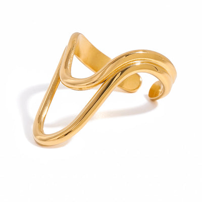 Elegant gylden enkel ring – Asger