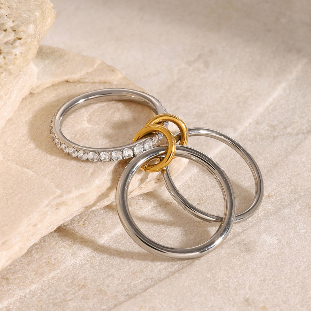 Stablet diamant ring med etisk frembragte simulater – Marion