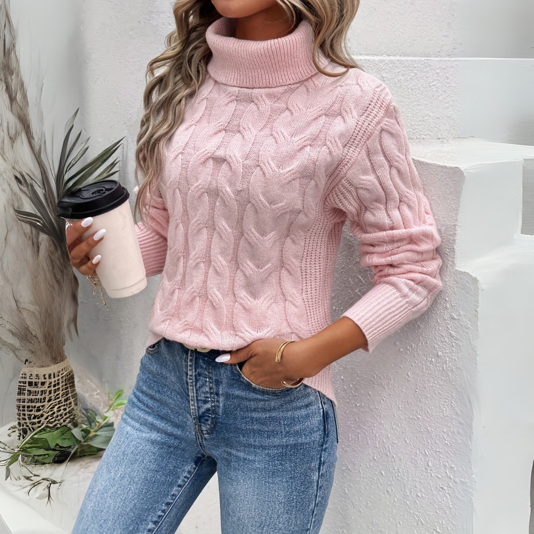 Amelia - Elegant Højhalset Trøje