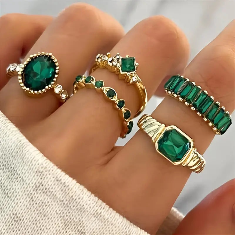 Celestia Strålende Safir Ring Sæt | Roséguld