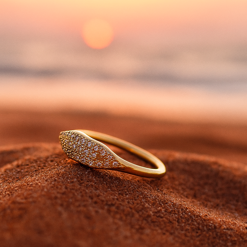 Aella | Flerfoldig Zirkonia Guld Ring