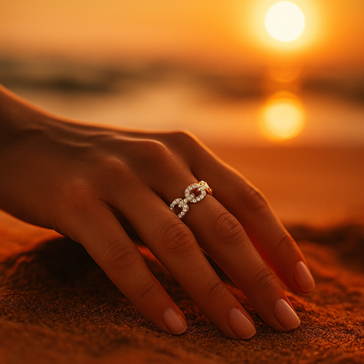 Delia | Zirkonia Guldring