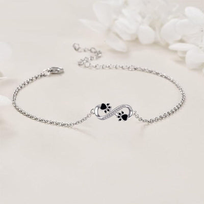 Uendelig Pote Charm Armbånd med Funklende Zirkonia