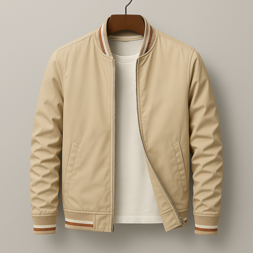 Chez Monsieur™ | Elegant Bomberjakke med Striber