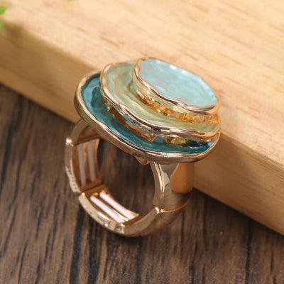 Boho Tre-lags Emalje Ring