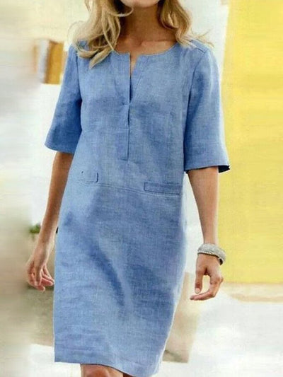 Kristiane | Elegant og Komfortabel Linskjortekjole