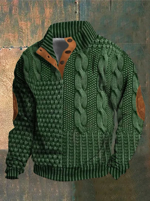 Aksel | Mønstret Cozy Strik Sweater til Mænd
