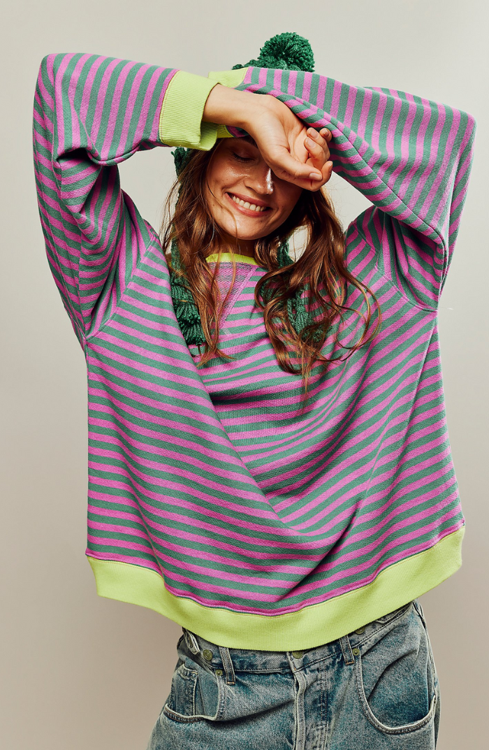 Lena™ | Oversized Striped Sweater