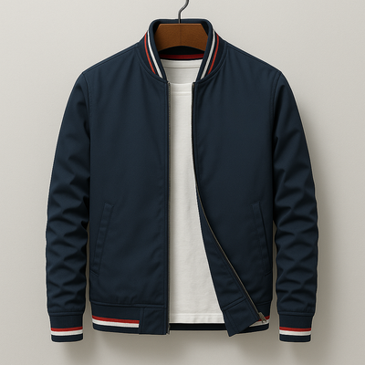 Chez Monsieur™ | Elegant Bomberjakke med Striber