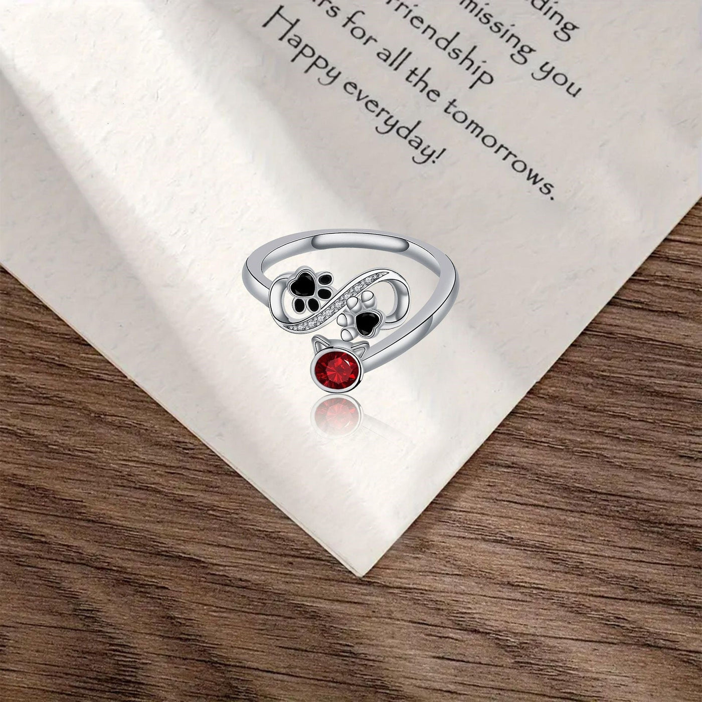 Crimson Paw Justerbar Ring