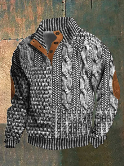Aksel | Mønstret Cozy Strik Sweater til Mænd