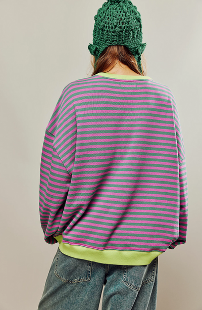 Lena™ | Oversized Striped Sweater