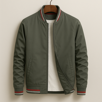 Chez Monsieur™ | Elegant Bomberjakke med Striber