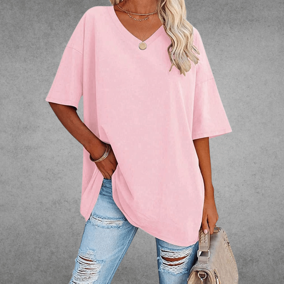 Nikita | Chic Oversized V-Neck Tee