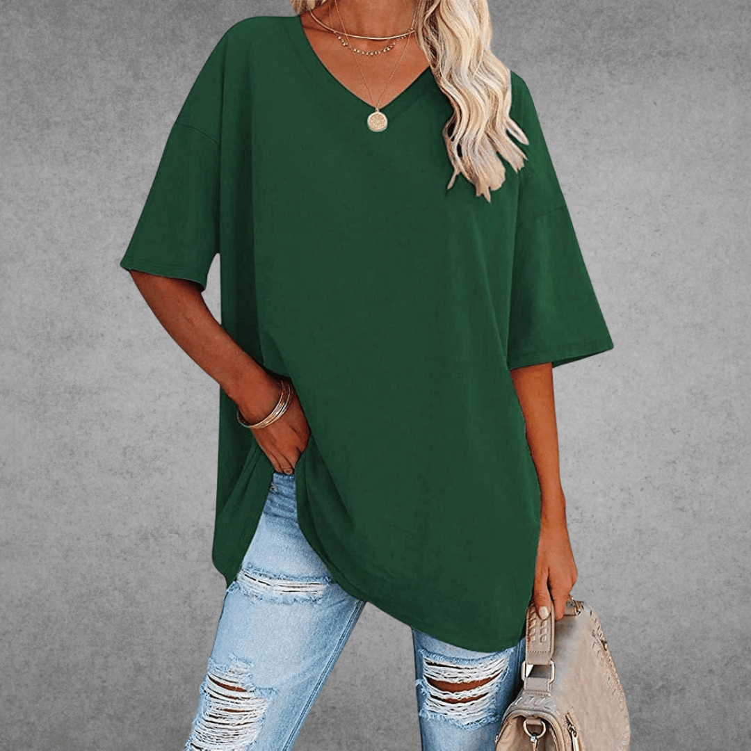 Nikita | Chic Oversized V-Neck Tee