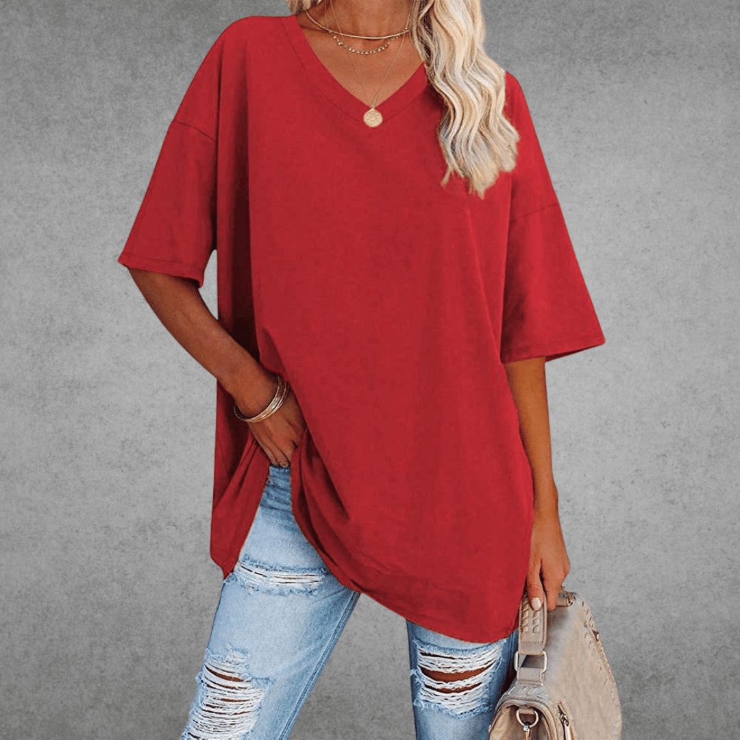 Nikita | Chic Oversized V-Neck Tee