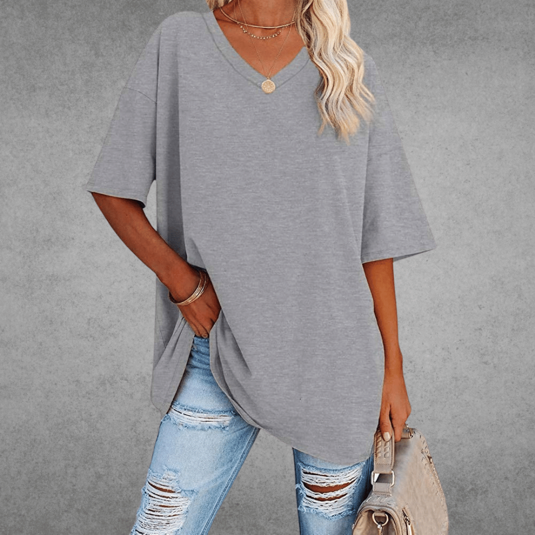 Nikita | Chic Oversized V-Neck Tee