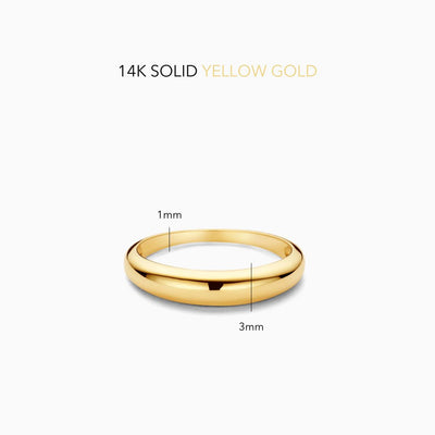 Guld Midi Dome Ring
