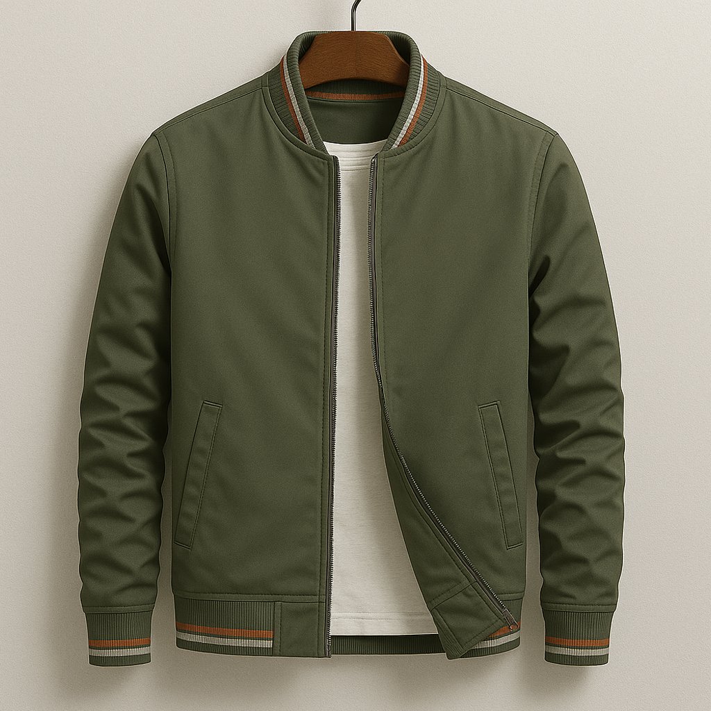 Chez Monsieur™ | Elegant Bomberjakke med Striber