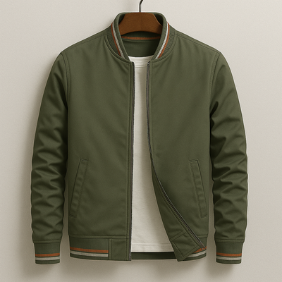 Chez Monsieur™ | Elegant Bomberjakke med Striber