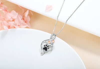 Lucky Charm Heart Infinity Necklace