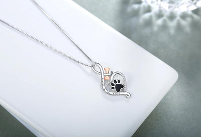 Lucky Charm Heart Infinity Necklace