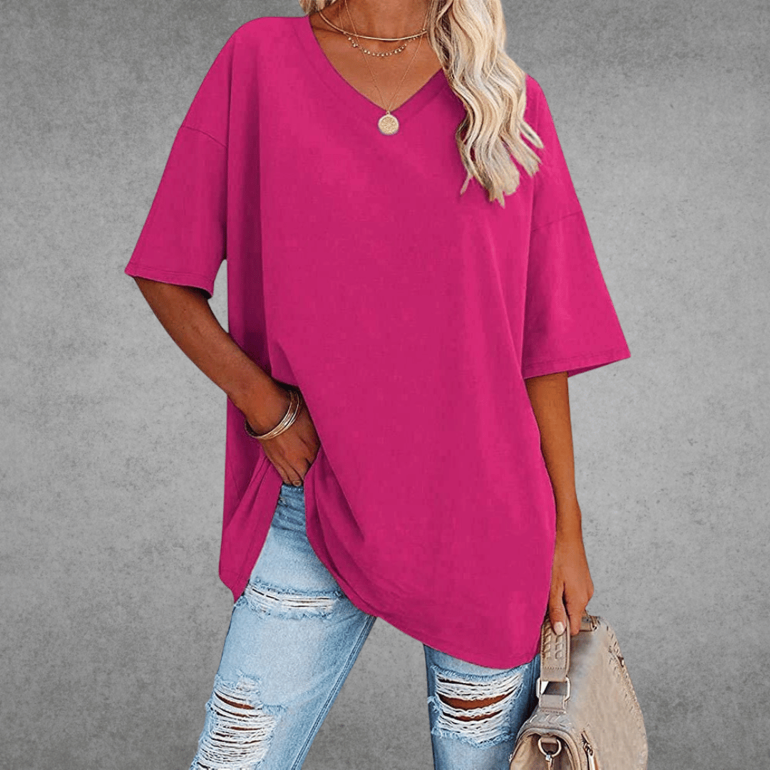 Nikita | Chic Oversized V-Neck Tee