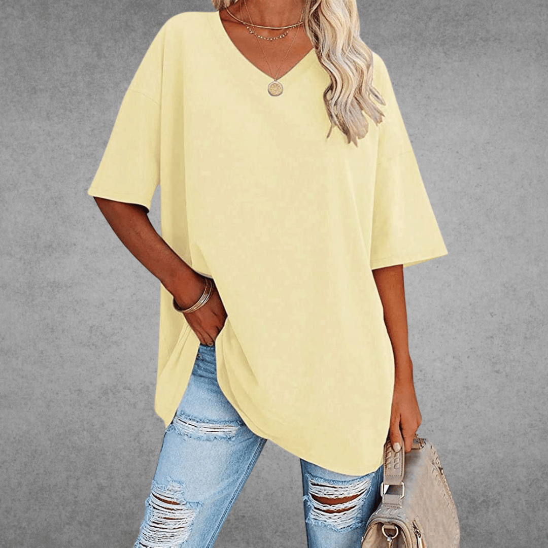 Nikita | Chic Oversized V-Neck Tee