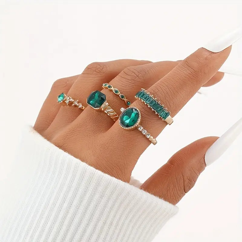 Celestia Strålende Safir Ring Sæt | Roséguld