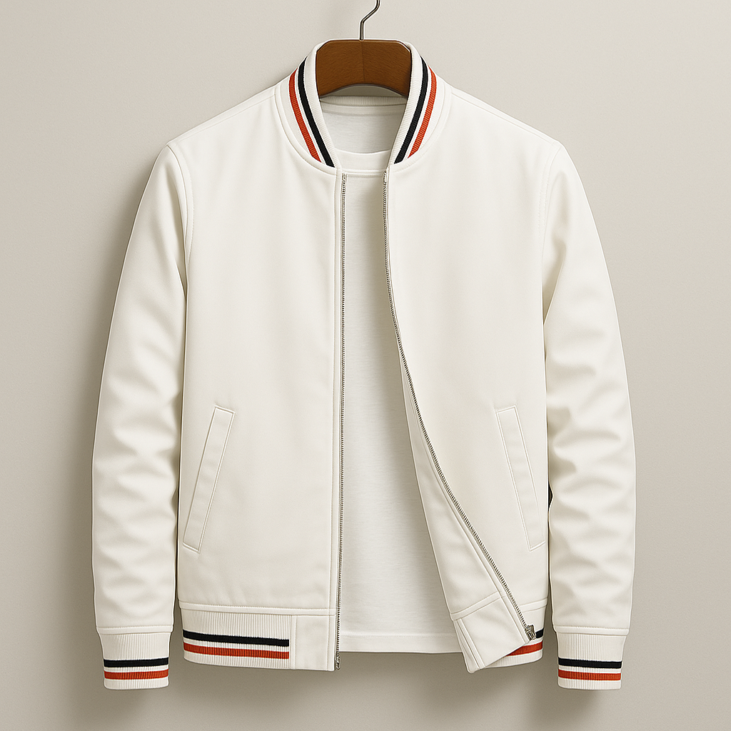 Chez Monsieur™ | Elegant Bomberjakke med Striber