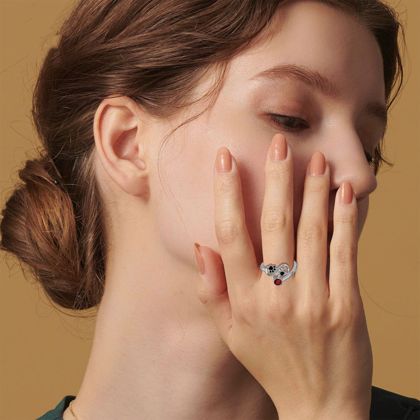Crimson Paw Justerbar Ring