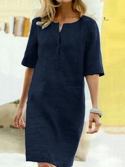 Kristiane | Elegant og Komfortabel Linskjortekjole