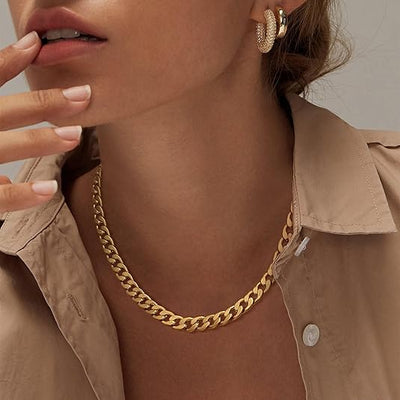 Fed Guld Cuban Link Halskæde