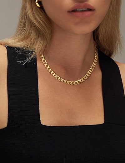 Fed Guld Cuban Link Halskæde
