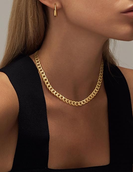 Fed Guld Cuban Link Halskæde
