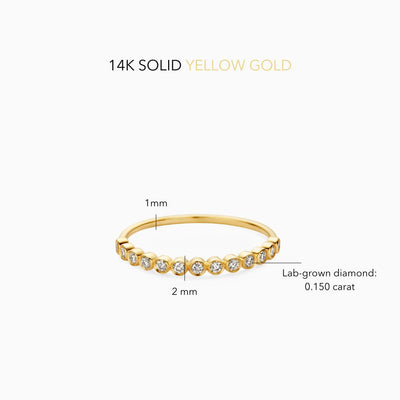 Gyldent Diamant Boble Ring