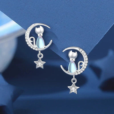 Lunar Cat & Star Sparkle Øreringe