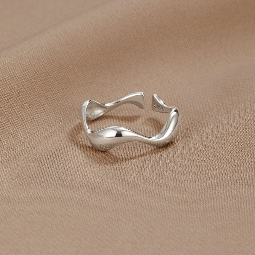 Sølv Bølge Ring