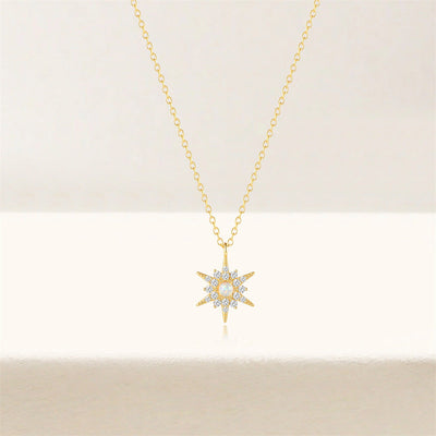 Opal-Solblomst-Guldhalskæde – Christabell
